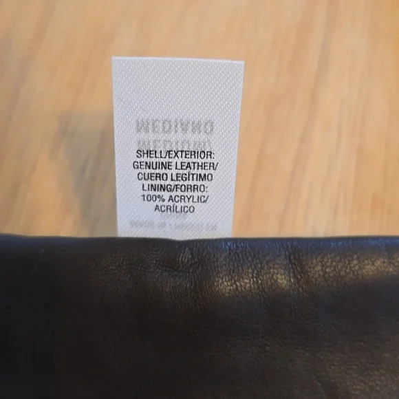 NWOT Women's dark brown leather gloves - Picture 4 of 7